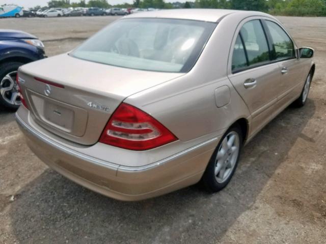 WDBRF84J13F334027 - 2003 MERCEDES-BENZ C 320 4MAT GOLD photo 4