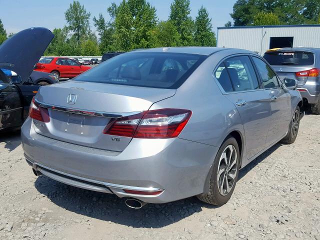 1HGCR3F86GA031633 - 2016 HONDA ACCORD EXL SILVER photo 4