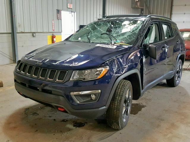 3C4NJDDB9JT231621 - 2018 JEEP COMPASS TR BLUE photo 2