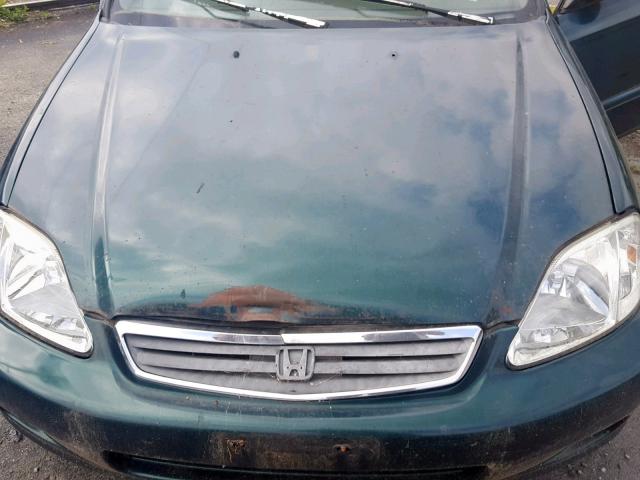 2HGEJ6612YH520182 - 2000 HONDA CIVIC BASE GREEN photo 7