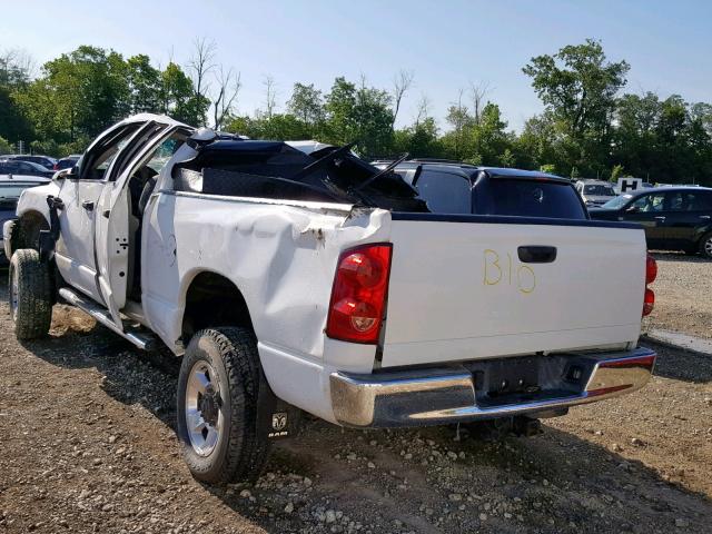 3D7KS28A97G775789 - 2007 DODGE RAM 2500 S WHITE photo 3