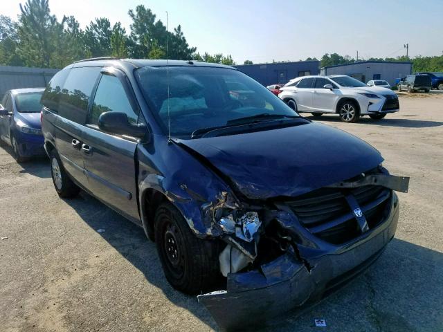 1D4GP25R37B185269 - 2007 DODGE CARAVAN SE BLUE photo 1