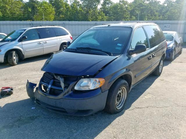 1D4GP25R37B185269 - 2007 DODGE CARAVAN SE BLUE photo 2