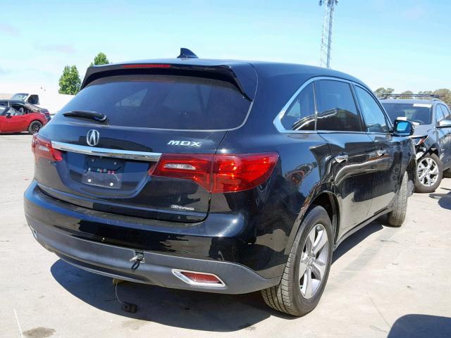 5FRYD4H28EB016250 - 2014 ACURA MDX BLACK photo 4