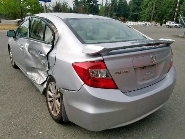 19XFB2F95CE337944 - 2012 HONDA CIVIC EXL 银色 照片 3