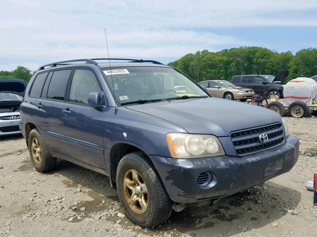 JTEHD21A520012167 - 2002 TOYOTA HIGHLANDER BLUE photo 1