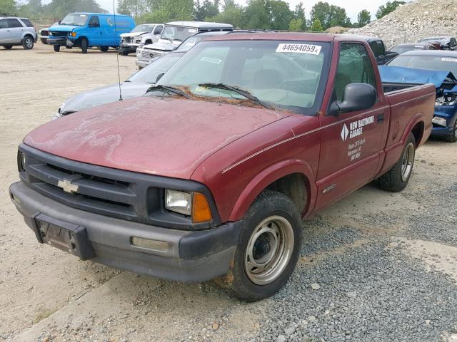 1GCCS1445SK149747 - 1995 CHEVROLET S TRUCK S1 RED photo 2
