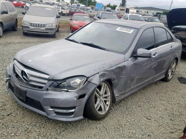 WDDGF4HB5CR224669 - 2012 MERCEDES-BENZ C 250 SILVER photo 2