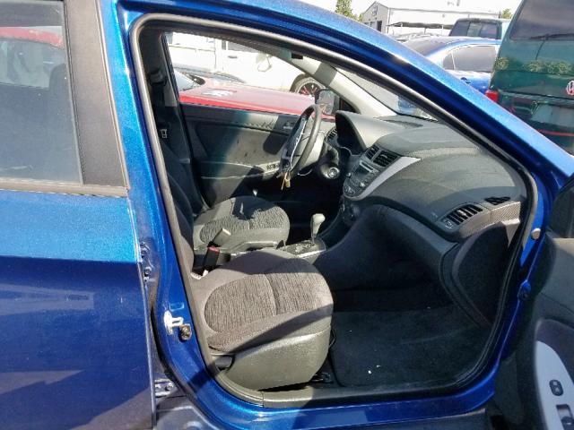 KMHCT5AE3FU219656 - 2015 HYUNDAI ACCENT GS BLUE photo 5