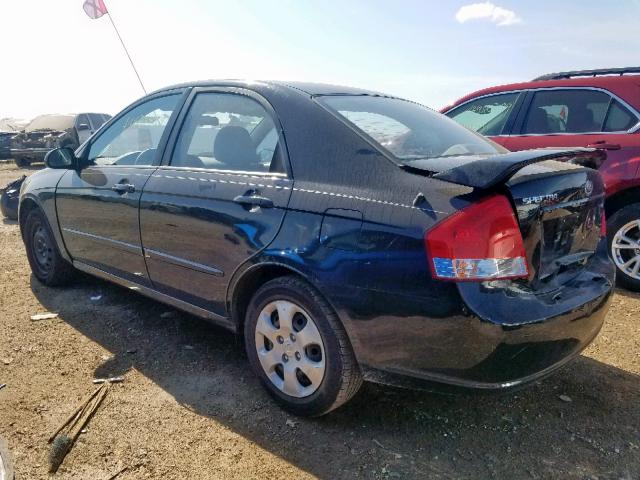 KNAFE221895650589 - 2009 KIA SPECTRA EX BLACK photo 3