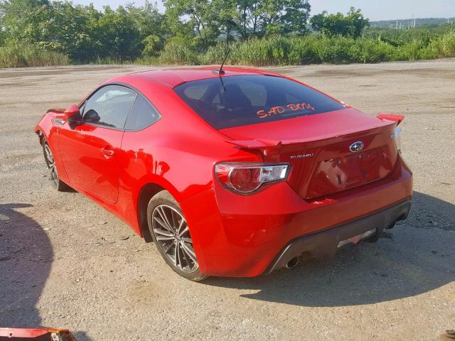 JF1ZCAC1XD1606730 - 2013 SUBARU BRZ 2.0 LI RED photo 3