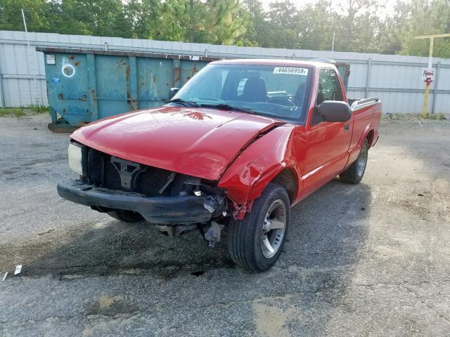 1GTCS14X538186435 - 2003 GMC SONOMA RED photo 2