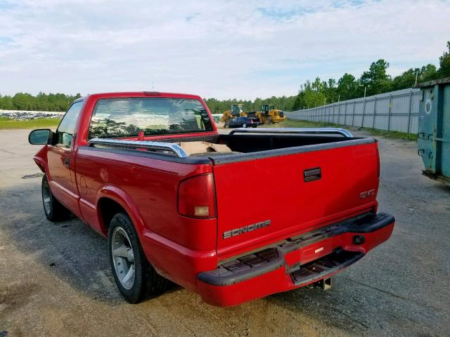 1GTCS14X538186435 - 2003 GMC SONOMA RED photo 3