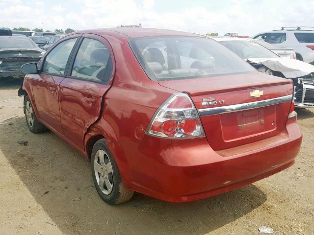 KL1TD5DE7BB267039 - 2011 CHEVROLET AVEO LS RED photo 3