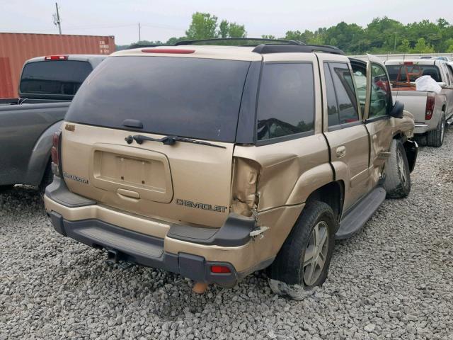 1GNDS13S742155371 - 2004 CHEVROLET TRAILBLAZE TAN photo 4