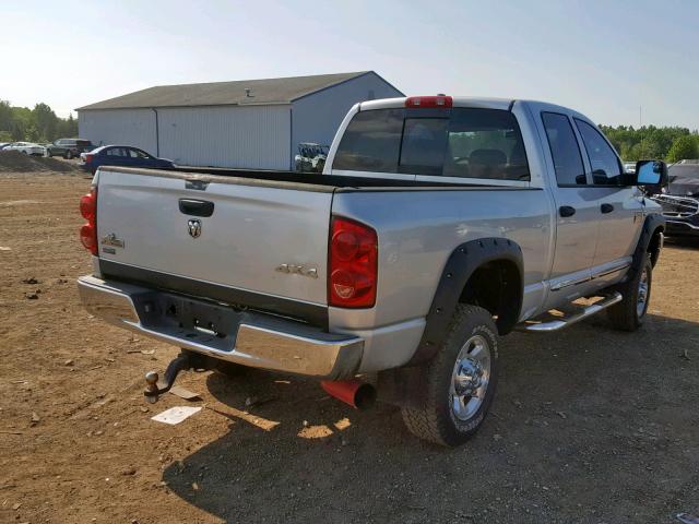 3D7KS28A88G167327 - 2008 DODGE RAM 2500 S SILVER photo 4