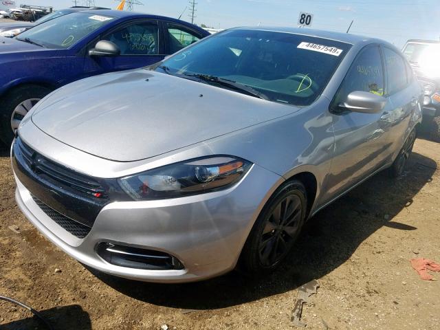 1C3CDFBB7ED771370 - 2014 DODGE DART SXT SILVER photo 2