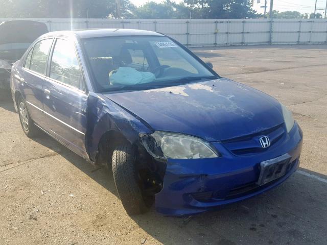 2HGES16315H561786 - 2005 HONDA CIVIC DX V BLUE photo 1