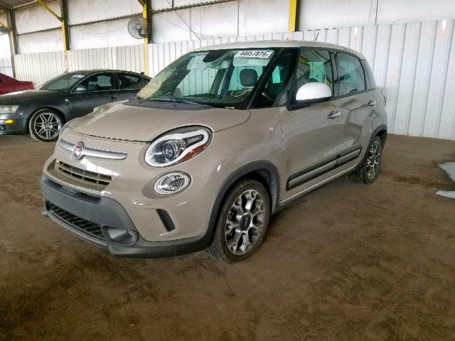 ZFBCFADH3EZ020539 - 2014 FIAT 500L TREKK TAN photo 2