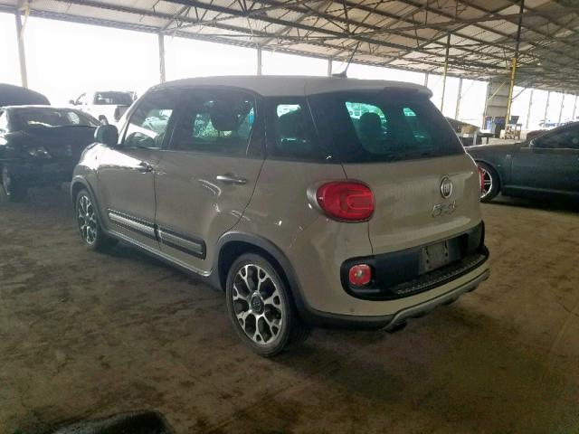 ZFBCFADH3EZ020539 - 2014 FIAT 500L TREKK TAN photo 3