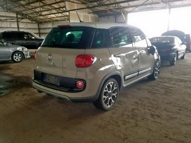 ZFBCFADH3EZ020539 - 2014 FIAT 500L TREKK TAN photo 4