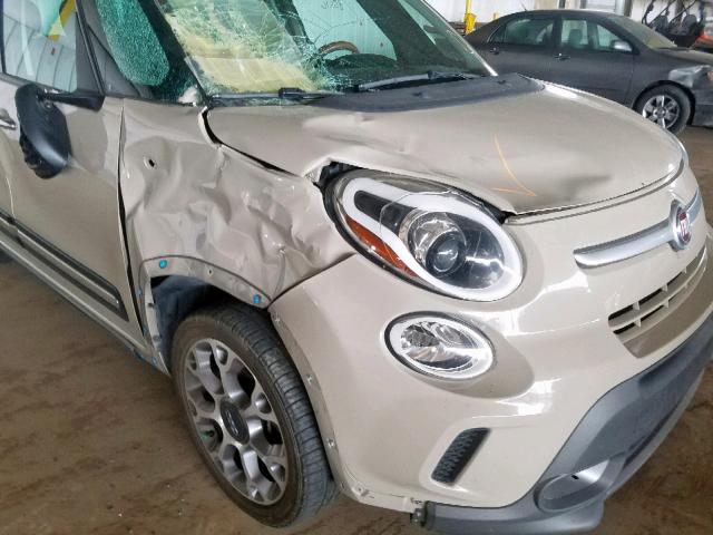 ZFBCFADH3EZ020539 - 2014 FIAT 500L TREKK TAN photo 9