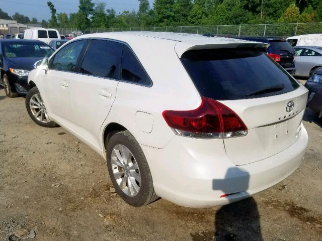 4T3BA3BB3DU037714 - 2013 TOYOTA VENZA LE WHITE photo 3