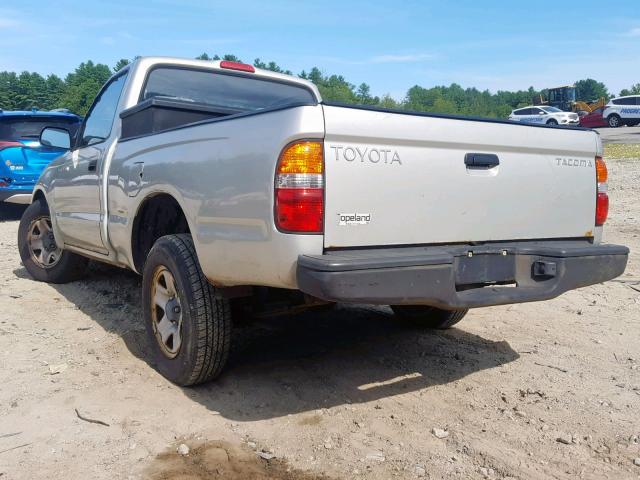 5TENL42N91Z784239 - 2001 TOYOTA TACOMA GRAY photo 3