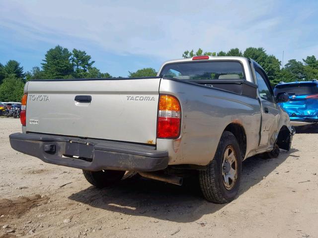 5TENL42N91Z784239 - 2001 TOYOTA TACOMA GRAY photo 4