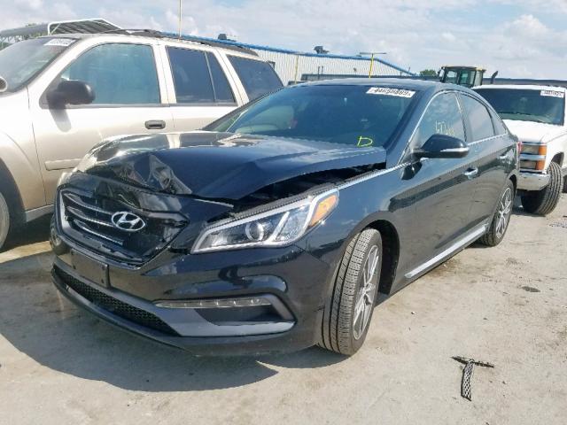 5NPE34ABXFH076972 - 2015 HYUNDAI SONATA SPO BLACK photo 2