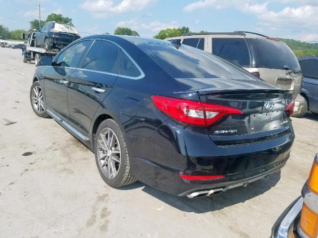 5NPE34ABXFH076972 - 2015 HYUNDAI SONATA SPO BLACK photo 3