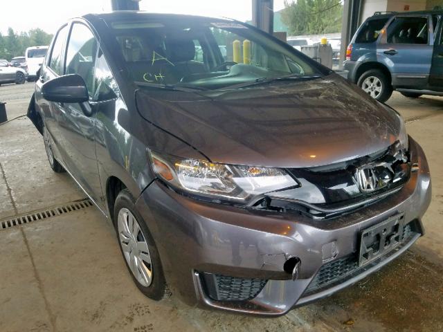 JHMGK5H54HS015041 - 2017 HONDA FIT LX GRAY photo 1