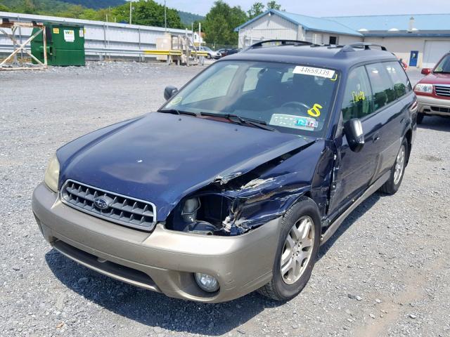 4S3BH675937635851 - 2003 SUBARU LEGACY OUT BLUE photo 2