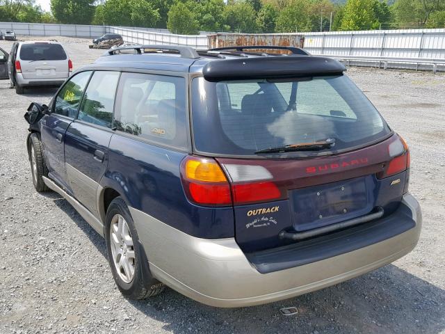 4S3BH675937635851 - 2003 SUBARU LEGACY OUT BLUE photo 3