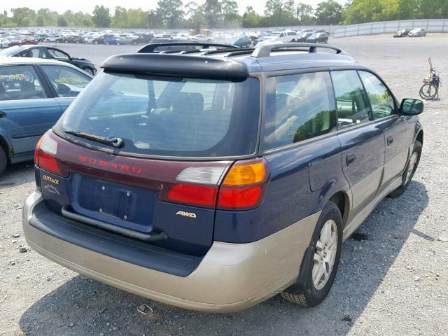 4S3BH675937635851 - 2003 SUBARU LEGACY OUT BLUE photo 4