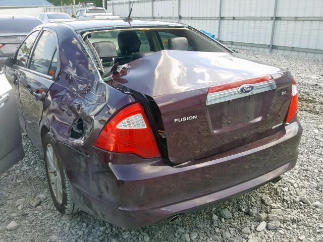 3FAHP0JG6CR320704 - 2012 FORD FUSION SEL PURPLE photo 9