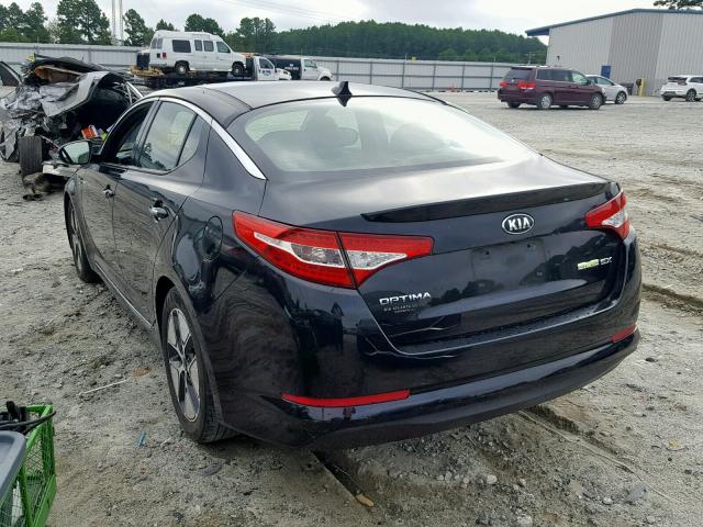 KNAGM4ADXD5045545 - 2013 KIA OPTIMA HYB BLACK photo 3