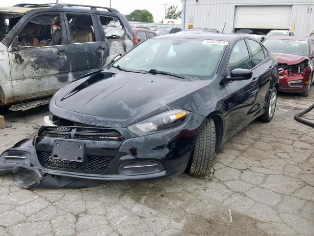 1C3CDFBB8GD717630 - 2016 DODGE DART SXT BLACK photo 2