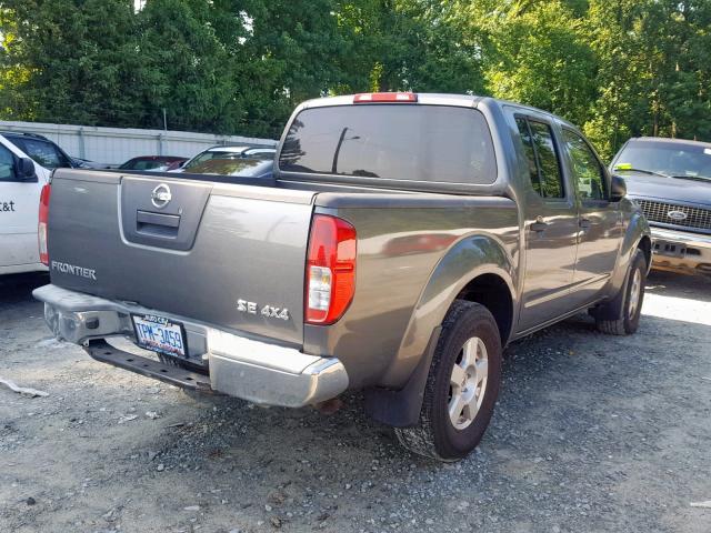 1N6AD07W37C410378 - 2007 NISSAN FRONTIER C GRAY photo 4