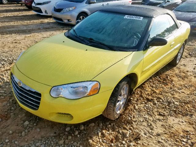 1C3EL75R84N327241 - 2004 CHRYSLER SEBRING GT YELLOW photo 2