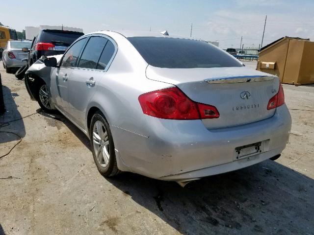 JN1DV6AP3BM600513 - 2011 INFINITI G25 BASE SILVER photo 3