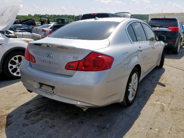 JN1DV6AP3BM600513 - 2011 INFINITI G25 BASE SILVER photo 4