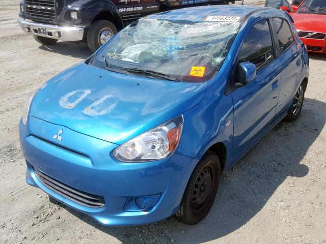 ML32A3HJ0FH036255 - 2015 MITSUBISHI MIRAGE DE BLUE photo 2