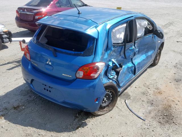 ML32A3HJ0FH036255 - 2015 MITSUBISHI MIRAGE DE BLUE photo 4