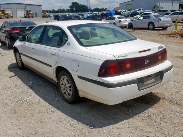 2G1WF52E849165653 - 2004 CHEVROLET IMPALA WHITE photo 3