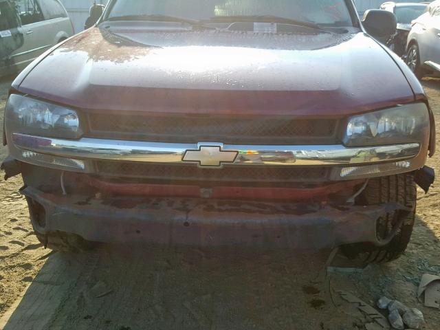 1GNES16S546193660 - 2004 CHEVROLET TRAILBLAZE MAROON photo 9