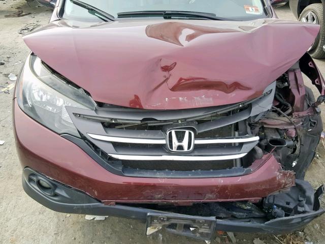 5J6RM4H77DL048890 - 2013 HONDA CR-V EXL MAROON photo 7