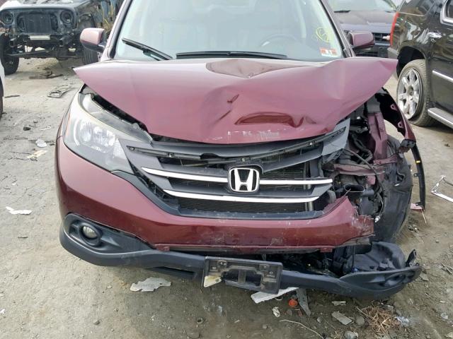 5J6RM4H77DL048890 - 2013 HONDA CR-V EXL MAROON photo 9