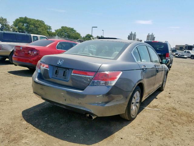 1HGCP2F34CA245664 - 2012 HONDA ACCORD LX GRAY photo 4