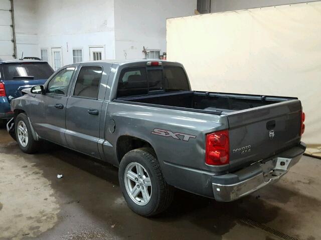 1D7HW28K47S269335 - 2007 DODGE DAKOTA QUA GRAY photo 3